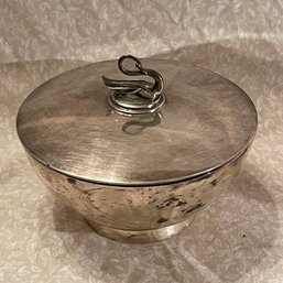 Elegant Tiffany & Co. Sterling Silver Dish With Swan Lid VINTAGE