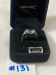 Sterling Silver Diamonique Cubic Zirconia Ring - Size 9.5