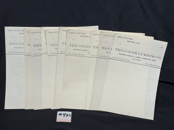THE COGER LUMBER CO. Newtown, Connecticut Lot Of Vintage Receipt Paper