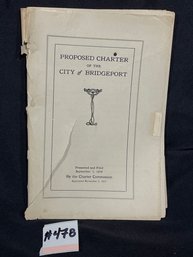 1916 Bridgeport, Connecticut Proposed Charter Booklet - Rare Ephemera