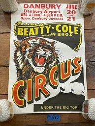 Clyde Beatty-Cole Bros. Circus Poster - Danbury, Connecticut