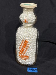Litchfield, CT 'Tollgate Farms' Vintage Cream Top Milk Bottle