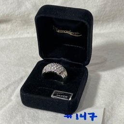 Sterling Silver Diamonique Cubic Zirconia Ring - Size 9.75