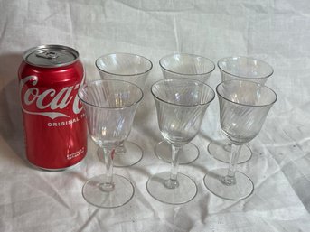 Set Of 6 Cordial Glasses - Vintage Iridescent