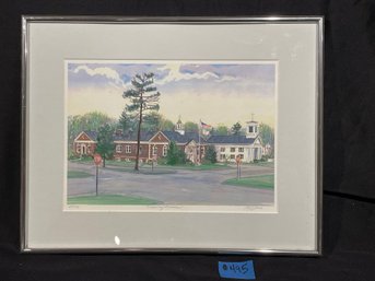 View Of Morris, Connecticut Framed Print - Signed & Numbered