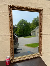 Large Vintage Mirror - Gold Plastic Frame