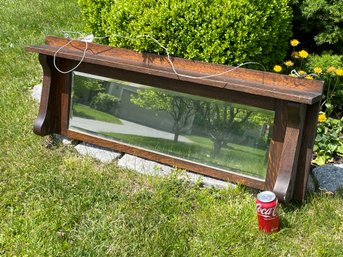 Antique Oak Empire Style Mirror