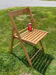 Wood Slat Folding Chair