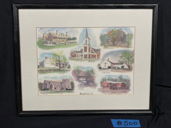 Brookfield, Connecticut Framed Print By Dennis Stuart