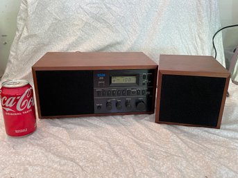 Vintage KLH 200 AM/FM Stereo Tabletop Radio With Walnut Case - Works Great!