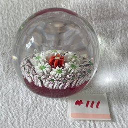 Beautiful Glass Paperweight - Murano Millefiori