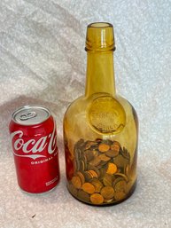 Amber Roberts Bros. Bottle With Pennies