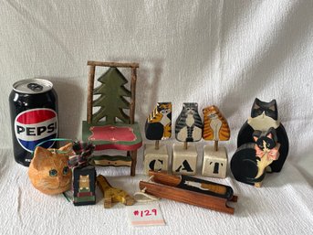 Hand Painted Cat Miniatures Lot