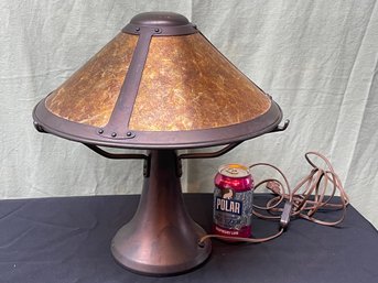 Arts & Crafts/Mission Mica Shade Lamp - Solid Copper Base - Awesome!