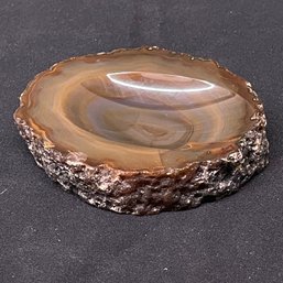 Carved Polished Agate Stone Dish