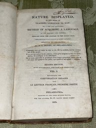 1806 French Language Teaching Book 'Nature Displayed' N.G. Dufief