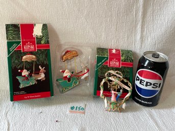 (2) Hallmark Ornaments - Christmas 1991 & 'Our First Christmas Together'