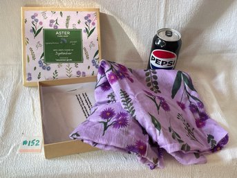 Aster Floral Scarf - September Birth Month Flower - Uncommon Goods