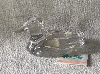 Crystal Duck Paperweight - Princess House, Made In West Germany