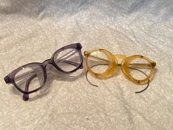 2 Pairs Vintage Safety Glasses - Non Prescription