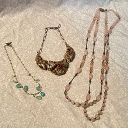 Lot Of 3 Costume Jewelry Necklaces