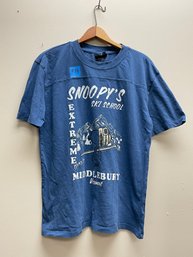 Snoopy's Ski School T-Shirt - Middlebury, VT (Cotton On Oversized XS)
