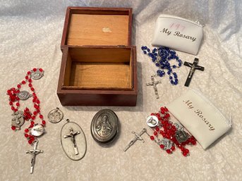 Lot Of Vintage Rosaries, Religious Jewelry