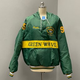 New Milford, CT High School Green Wave XL Nylon Varsity Football Jacket