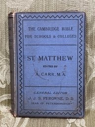 'The Gospel According To St. Matthew' 1882 Antique Religious Book