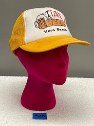 I LOVE BEER Vero Beach, FL Vintage Snap Back Trucker Hat