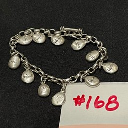 Sterling Silver Friends Charm Bracelet