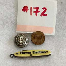 'Flower Electros' Watch Fob Knife & Interesting Buttons