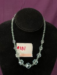 Cool Vintage Chunky Cut Glass Bead Necklace