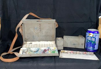 Vintage Artist Watercolor Paint Metal Travel Kit