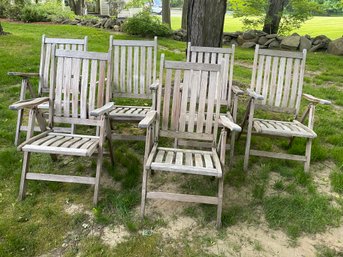 Set Of 6 TEAK Wood Outdoor Chairs - Decorum Teak - Patio Furniture