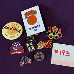 Pin Collection Including Knicks Basketball Playoffs 1989