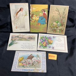 (Lot Of 6) Antique Easter Greetings Postcards - Early 1900s - Beautiful Illustrations