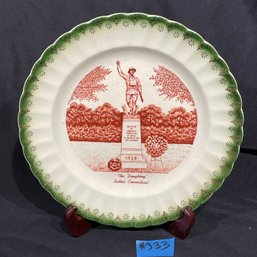 Bethel, CT 'The Doughboy' War Veteran Monument Antique Plate