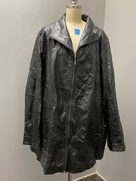 ROAMAN'S Women's Plus Size Leather Jacket, Size 32W