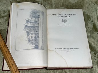 1920 Saint George's School In The War - Antique History Book