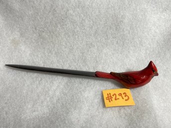 Cardinal Bird Letter Opener