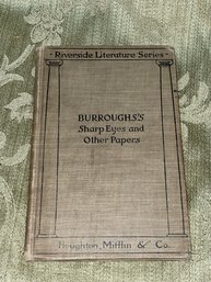'Sharp Eyes And Other Papers' By John Burroughs 1886 Antique Book