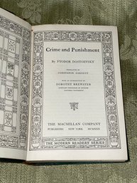 'Crime And Punishment' 1930 Fyodor Dostoevsky