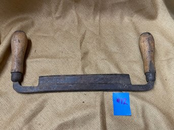 Draw Knife With 8' Blade - Antique Wood Worker, Carpenter Tool