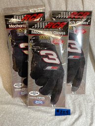 3 Pairs Mechanic's Gloves RCR Richard Childress Racing #3 NEW Medium