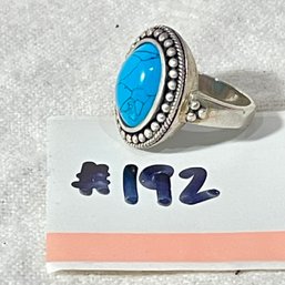 Turquoise & Sterling Silver Ring, Size 6