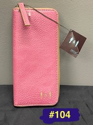 Matt & Nat Pink 'Vegan Leather' Long Zipper Wallet - Never Used