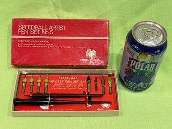 Speedball Artist Pen Set #5 Lettering, Drawing - Vintage