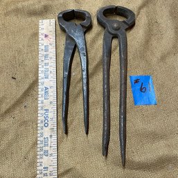 (2) Farrier/Lineman Pliers, Snips - Vintage Tools