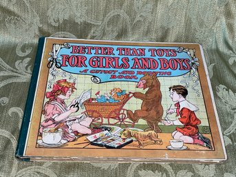 'Better Than Toys For Girls And Boys' 1908 Cutout & Painting Book